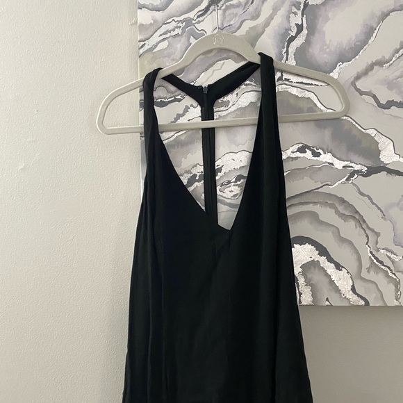 Black deep V romper - Picture 1 of 3
